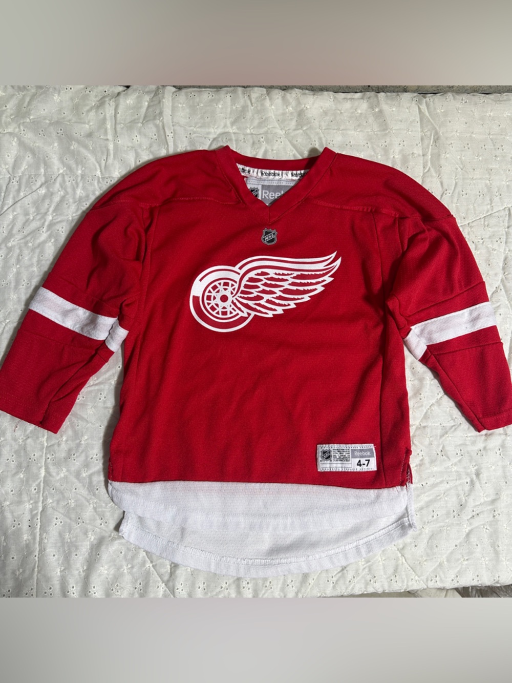 Reebok Kids Red Wings Detroit Hockey Jersey